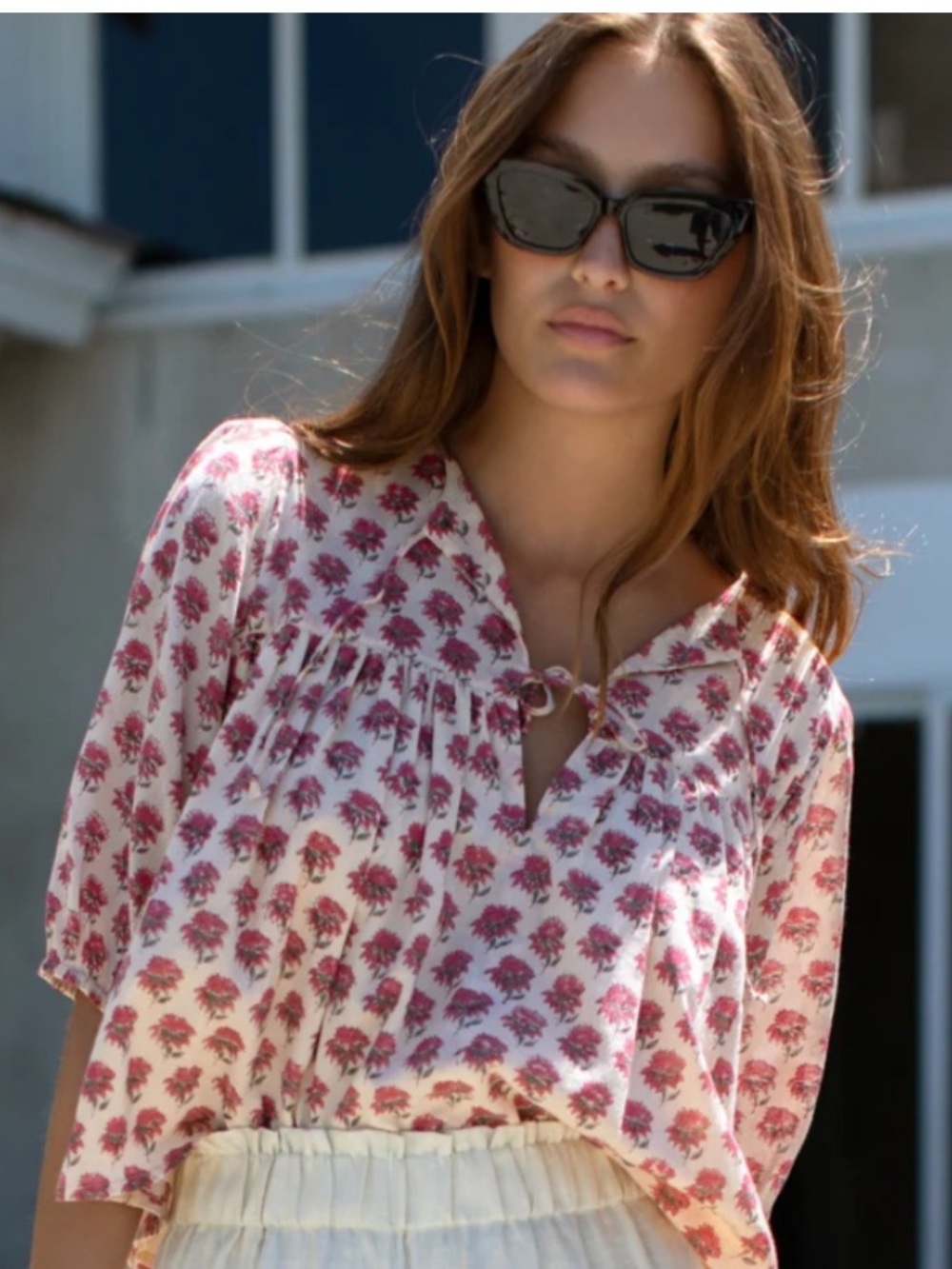 Emerson Fry India Collection Puff Isla Top M/L
